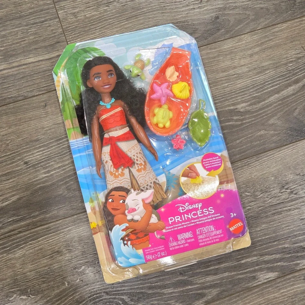 Mattel Disney Princess Ocean Friends Moana Doll Set New Moldable Sensory Sand